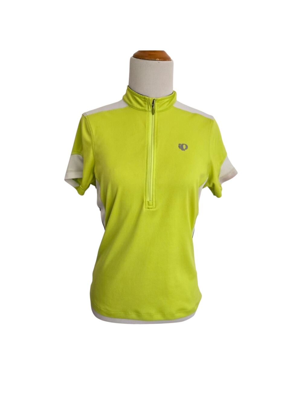 Pearl Izumi Select Neon Green Cycling Jersey Colorblock Half Zip Women Medium